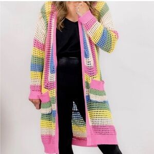 Colorful Crochet Cardigan
